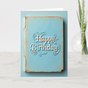 Vintage Birthday Plaque Card