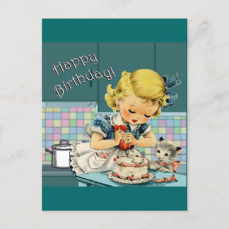 Vintage Birthday Postcard