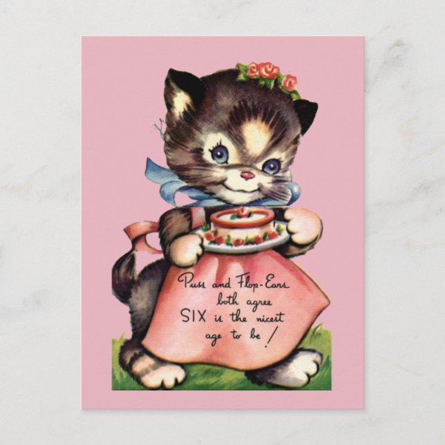 Vintage Birthday Postcard (Front)
