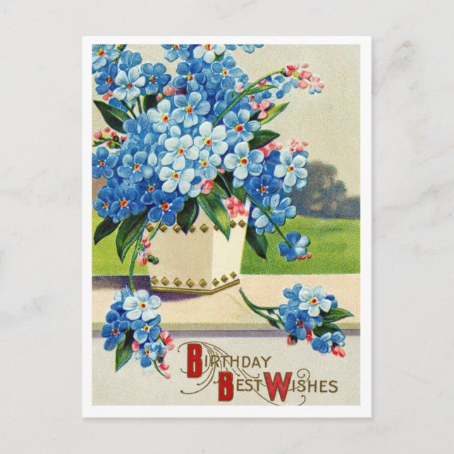 Vintage Birthday Postcard (Front)