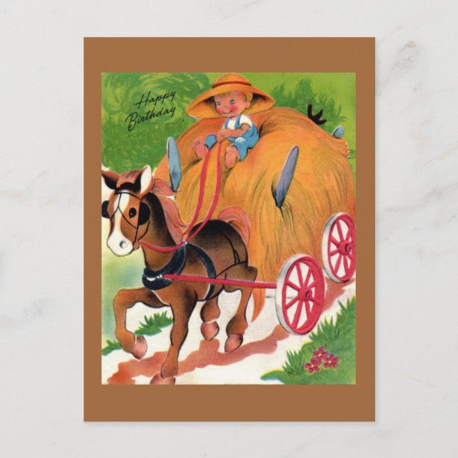 Vintage Birthday Postcard (Front)