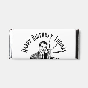 Vintage Birthday Radio Announcer Hershey Bar Favors