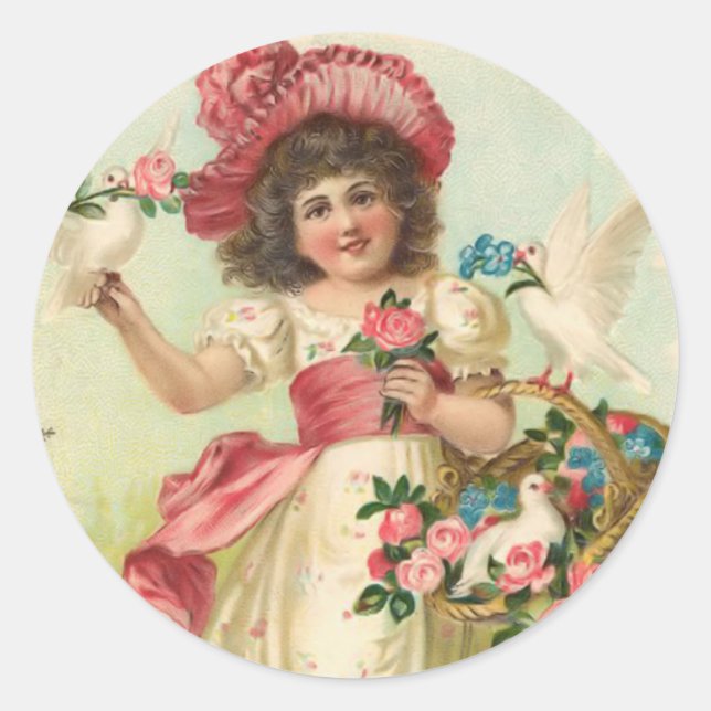 Vintage Birthday Sticker (Front)