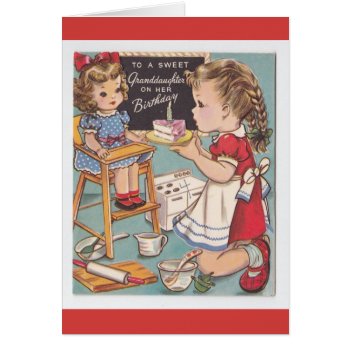 Vintage Birthday - To A Sweet Granddaughter  by AsTimeGoesBy at Zazzle