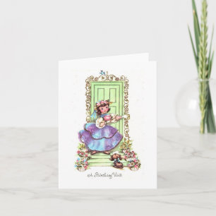 Vintage Birthday Visit Card