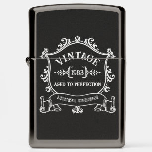 Vintage Birthday Year Aged to Perfection Zippo Lighter