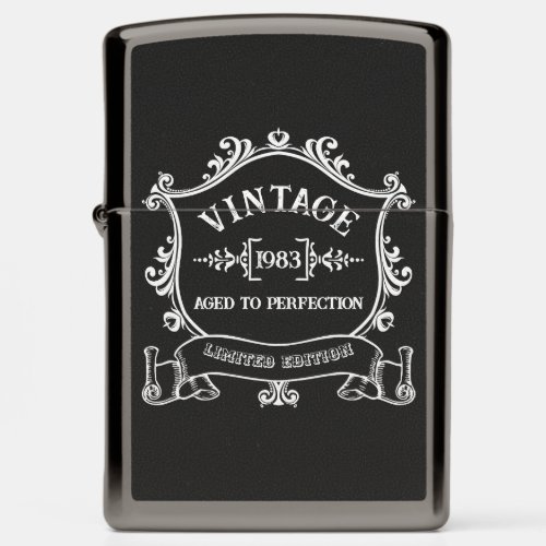 Vintage Birthday Year Aged to Perfection  Zippo Lighter