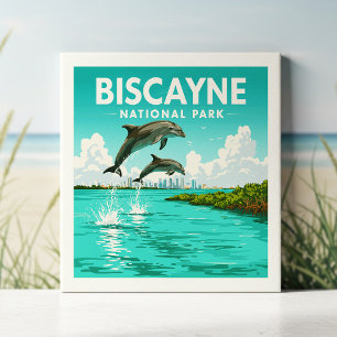 Vintage Biscayne National Park Ceramic Tile