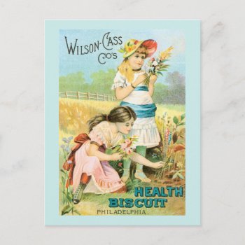 Vintage Biscuit Girls Postcard by LeAnnS123 at Zazzle