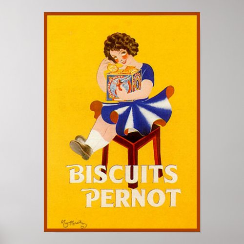 Vintage Biscuits Pernot Ad Poster