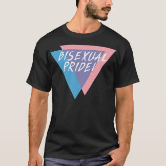 Vintage Bisexual Pride Pink Blue Purple Triangles T-Shirt
