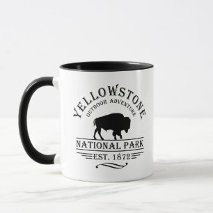 Vintage Bison Yellowstone National Park Mug