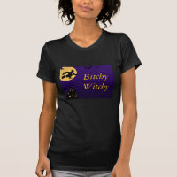 Vintage Bitchy Witchy Halloween T-Shirt