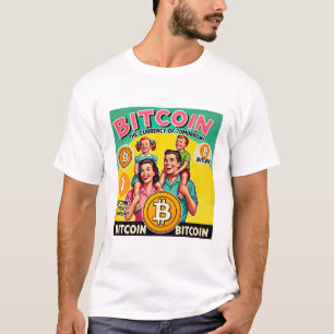 Vintage Bitcoin BTC Advertisement Cryptocurrency T-Shirt
