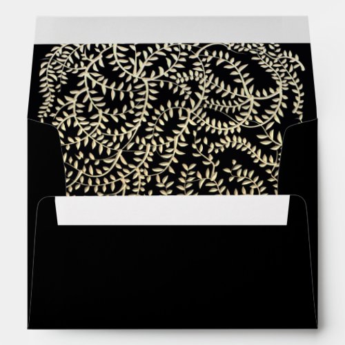 Vintage Black and Gold Envelope