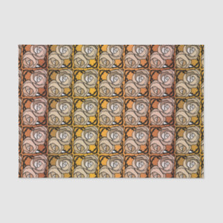 Vintage black and gold Roses floral pattern Tissue Paper