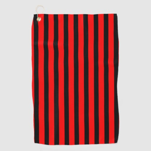 Vintage Black and Red Classic Striped Golf Towel