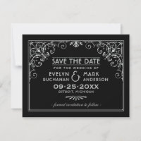 Vintage Black and Silver Art Deco Wedding