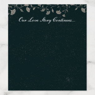 Vintage Black and Tan Library Book Cover Wedding Envelope Liner