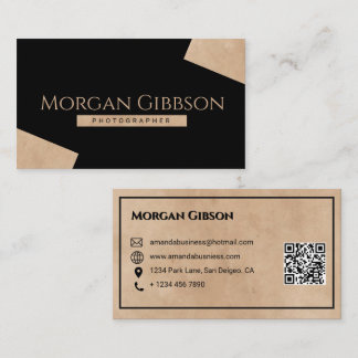 Vintage Black and Terracotta    Business Card