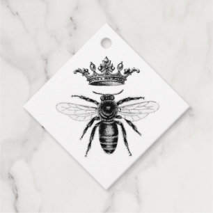 Vintage Black and White Bride to Bee Favor Tags