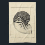 Vintage Black and White Conch Shell Kitchen Towel<br><div class="desc">Get this unique black and white Conch seashell image on your next product. This amazing,  sepia background with a Black and White Conch will look great on anything. Take the beach with you everywhere you go.</div>