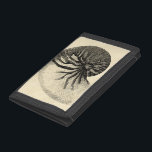 Vintage Black and White Conch Shell Tri-fold Wallet<br><div class="desc">Get this unique black and white Conch seashell image on your next product. This amazing,  sepia background with a Black and White Conch will look great on anything. Take the beach with you everywhere you go.</div>