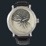 Vintage Black and White Conch Shell Watch<br><div class="desc">Get this unique black and white Conch seashell image on your next product. This amazing,  sepia background with a Black and White Conch will look great on anything. Take the beach with you everywhere you go.</div>