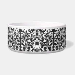 Vintage Black and White Damask Lace Brocade Bowl