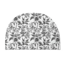 Vintage Black and White Floral Pattern Ferns