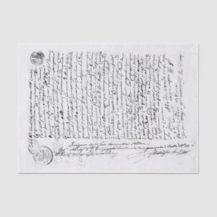Vintage Black and White Handwritten Letter Tissue Paper