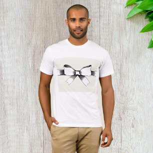 Vintage Black and White Ribbon Bow T-Shirt