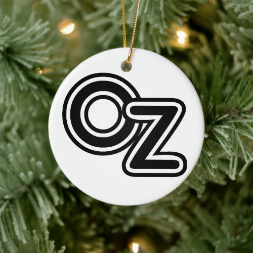 Vintage Black and White Wizard of Oz Fairy Tale Ceramic Ornament