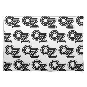 Vintage Black and White Wizard of Oz Fairy Tale Cloth Placemat