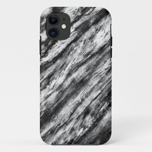 Vintage Black and White Wood iPhone 11 Case