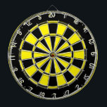 Vintage black and yellow dartboard<br><div class="desc">Vintage black and yellow dartboard. Custom dart board with rustic distressed design. Great for home,  office,  party etc. Colors can be changed.</div>
