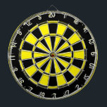 Vintage black and yellow dartboard<br><div class="desc">Vintage black and yellow dartboard. Custom dart board with rustic distressed design. Great for home,  office,  party etc. Colors can be changed.</div>