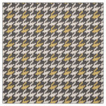 Vintage black and yellow houndstooth plaid pattern fabric