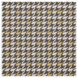 Vintage black and yellow houndstooth plaid pattern fabric