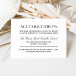 Vintage Black Art Deco Wedding Accommodations Enclosure Card<br><div class="desc">Vintage style wedding accommodation card cards feature elegant and glamorous art deco style fonts,  a classic black and white color scheme,  and text that can be personalized for your specific needs.  This version includes one hotel and reservation information.</div>
