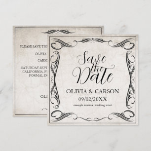 Vintage Black Art Deco Wedding Save the Date