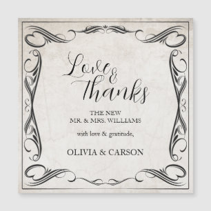 Vintage Black Art Deco Wedding ThankYou