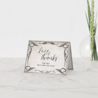 Vintage Black Art Deco Wedding ThankYou