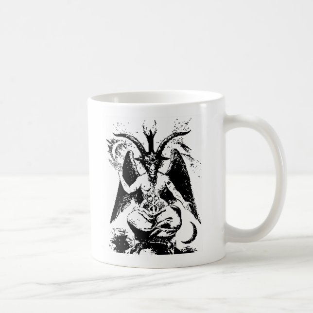 Vintage Black Baphomet Coffee Mug (Right)
