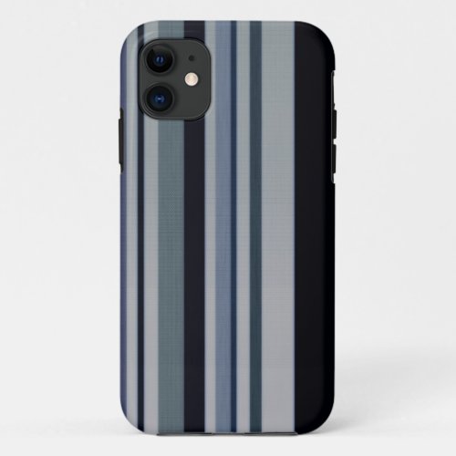 Vintage Black Blue Patterns Stripes iPhone Case