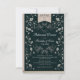 Vintage Black Book Cover Wedding Rehearsal Dinner Invitation
