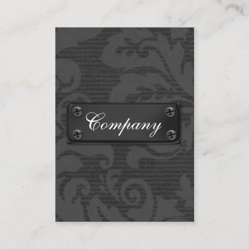 Customizable sleek black  metal Business Cards