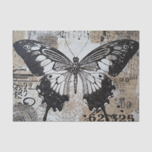 Vintage Black Butterfly Tissue Paper