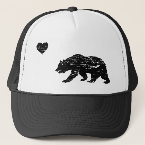 Vintage Black California Love Trucker Hat