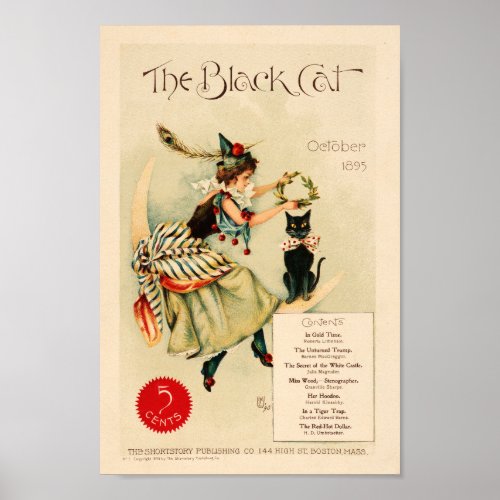Vintage Black Cat Advertisement Poster